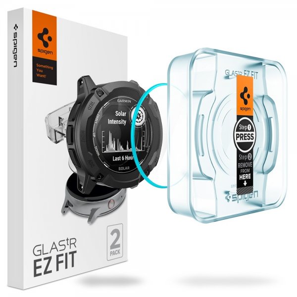 Spigen Garmin Instinct 2X Solar Skærmbeskyttelse GLAS.tR EZ Fit 2-pak