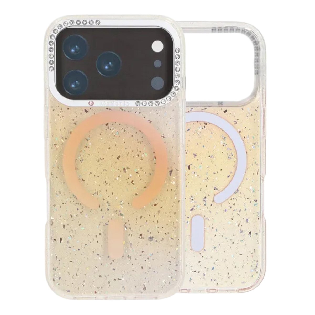 iPhone 17 Pro Cover Glitter Diamond MagSafe Guld