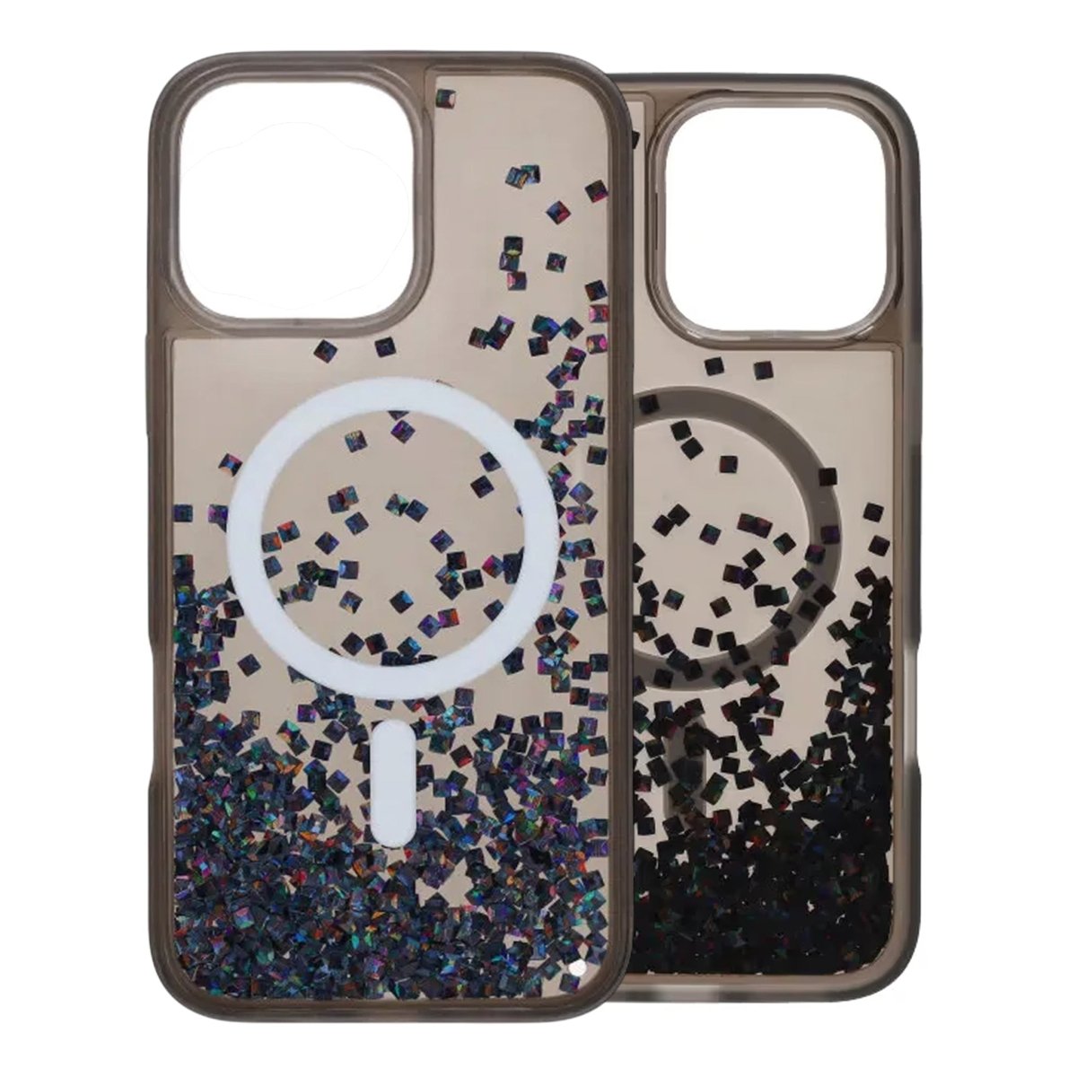 iPhone 16 Pro Max Cover Diamond Quicksand MagSafe Sort