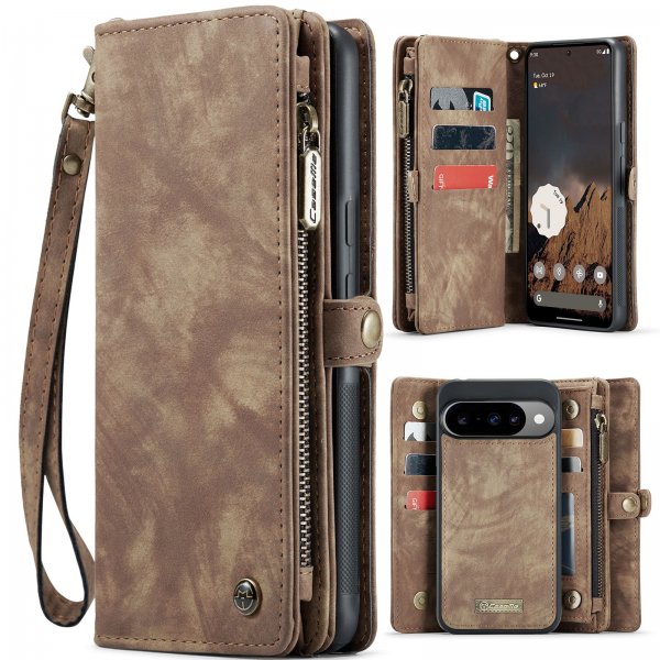 CaseMe Google Pixel 10/Pixel 10 Pro Cover 008 Series Aftageligt Cover Brun