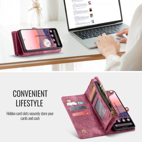 CaseMe Google Pixel 10/Pixel 10 Pro Cover 008 Series Aftageligt Cover Rød
