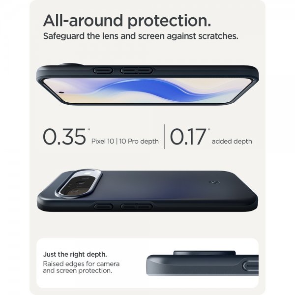 Spigen Google Pixel 10/Pixel 10 Pro Cover Thin Fit MagFit Metal Slate
