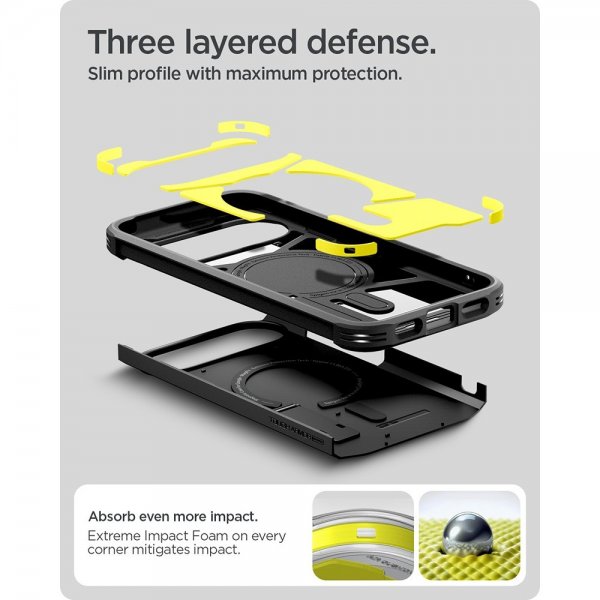 Spigen Google Pixel 10/Pixel 10 Pro Cover Tough Armor MagFit Sort