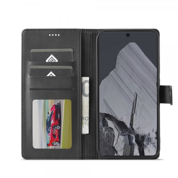 Lc.Imeeke Google Pixel 10 Pro XL Cover med Kortlomme Standerfunktion Sort