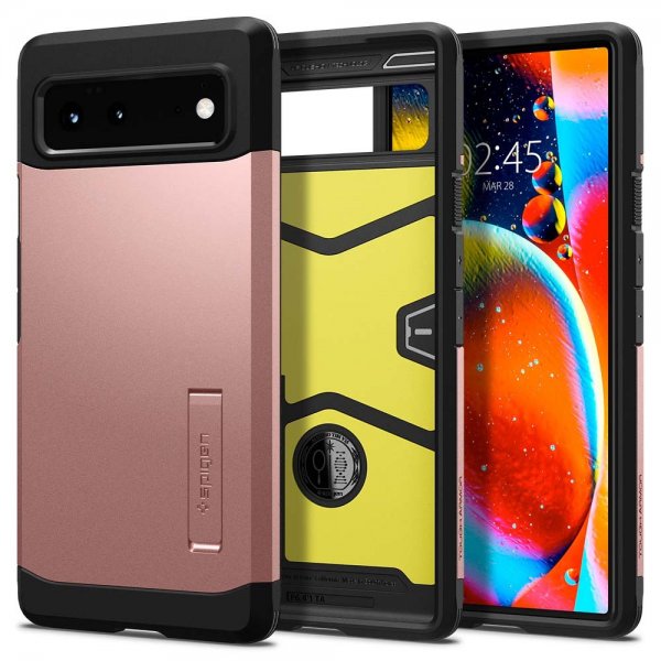 Spigen Google Pixel 6 Cover Tough Armor Rose Gold