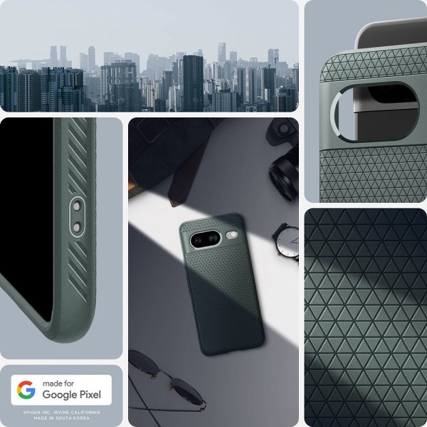 Spigen Google Pixel 8 Cover Liquid Air Abyss Green