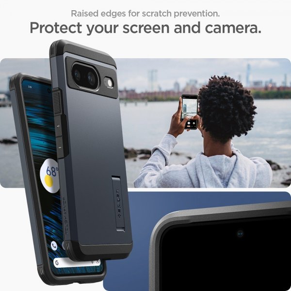 Spigen Google Pixel 8 Cover Tough Armor Metal Slate