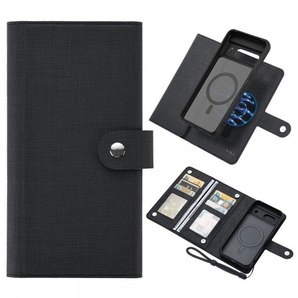 VILI Google Pixel 8a Cover med Aftageligt Cover GMA Series MagSafe Sort