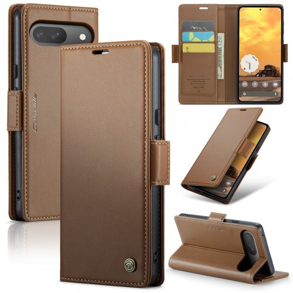 CaseMe Google Pixel 9/Pixel 9 Pro Cover 023 Series Brun