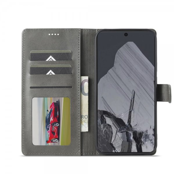 Lc.Imeeke Google Pixel 9/Pixel 9 Pro/Pixel 10/Pixel 10 Pro Cover med Kortlomme Grå