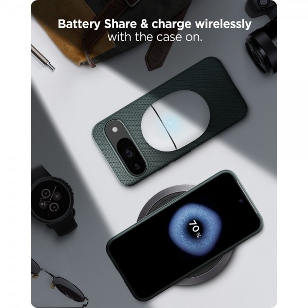 Spigen Google Pixel 9/Pixel 9 Pro Cover Liquid Air Abyss Green