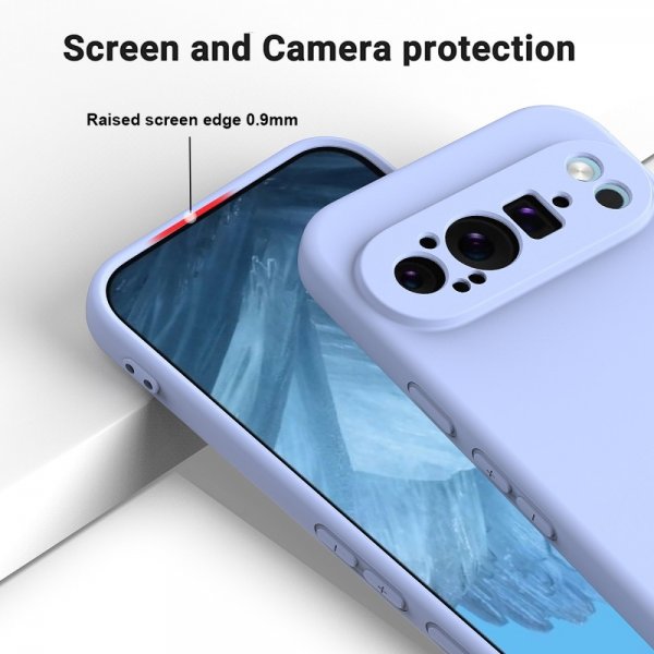 Google Pixel 9 Pro Cover med Rem Silikone Lilla