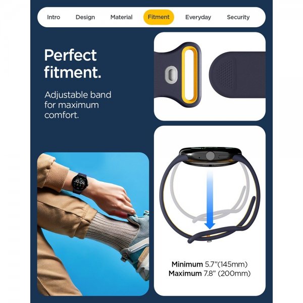 Spigen Google Pixel Watch 3/4 45mm Rem Nano Pop Blueberry Navy