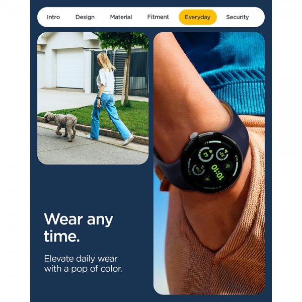 Spigen Google Pixel Watch 3/4 45mm Rem Nano Pop Blueberry Navy