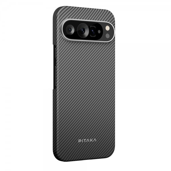 Pitaka Google Pixel 9/Pixel 9 Pro Cover Ultra-Slim Case MagSafe Sort/Grå Twill