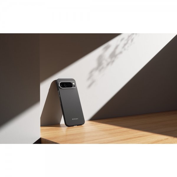 Pitaka Google Pixel 9/Pixel 9 Pro Cover Ultra-Slim Case MagSafe Sort/Grå Twill