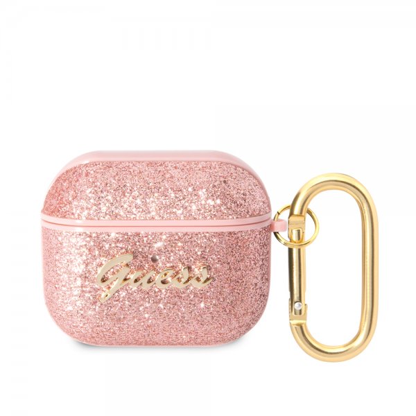 Guess AirPods 3 Etui Glitter Flakes Rosa