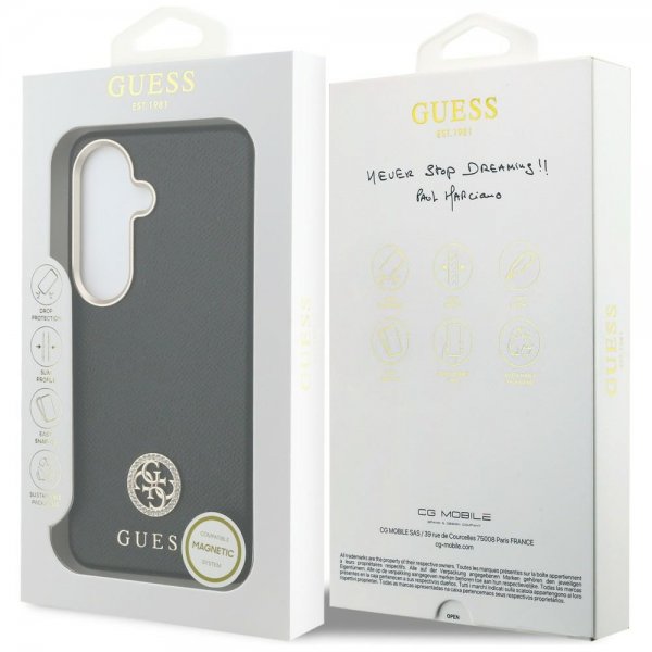 Guess Samsung Galaxy S26 Plus Cover Rhinestone Logo MagSafe Sort