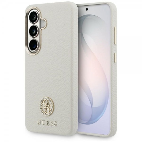 Guess Samsung Galaxy S26 Plus Cover Rhinestone Logo MagSafe Beige