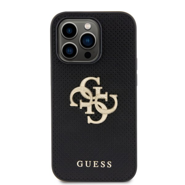 Guess iPhone 15 Pro Cover Perforated Glitter Sort