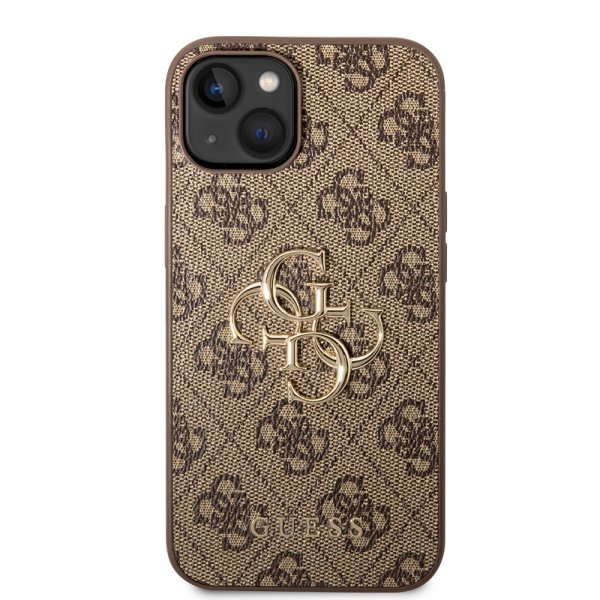 Guess iPhone 15 Plus Cover 4G Logo Brun