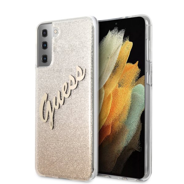 Guess Samsung Galaxy S21 Plus Cover Vintage Guld