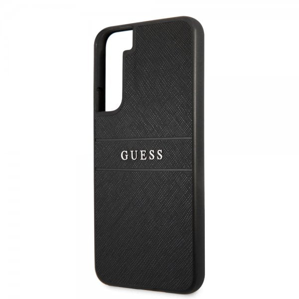 Guess Samsung Galaxy S22 Cover Saffiano Metal Logo Sort