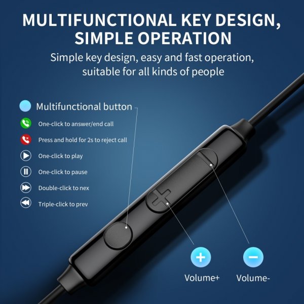 Joyroom Høretelefoner JR-EC04 USB-C Sort
