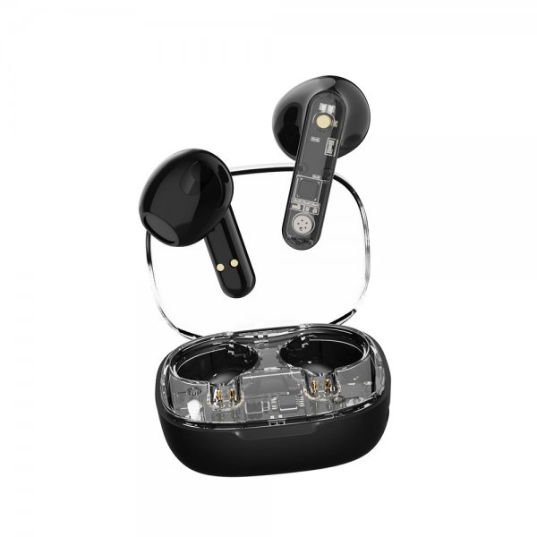 Streetz Hovedtelefoner T150 Transparent True Wireless Earbuds Sort