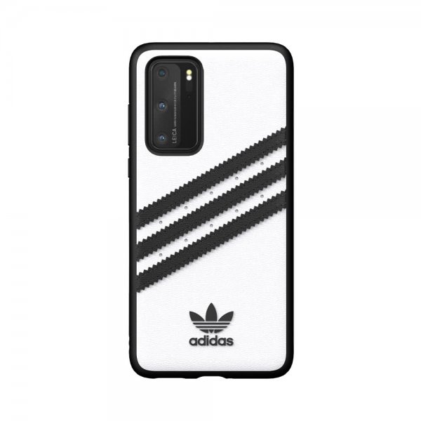 Adidas Huawei P40 Cover OR 3 Stripes Snap Case Hvid Sort