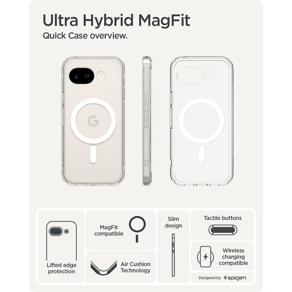 Spigen Google Pixel 10a Cover Ultra Hybrid MagFit Clear White