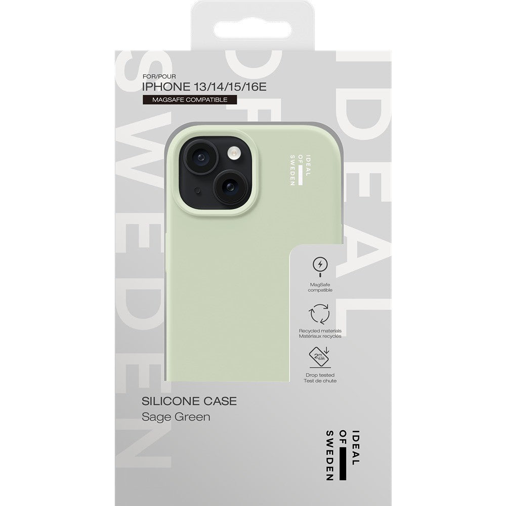 Ideal of Sweden iPhone 13/14/15/16e/17e Cover Silicone Case MagSafe Sage Green