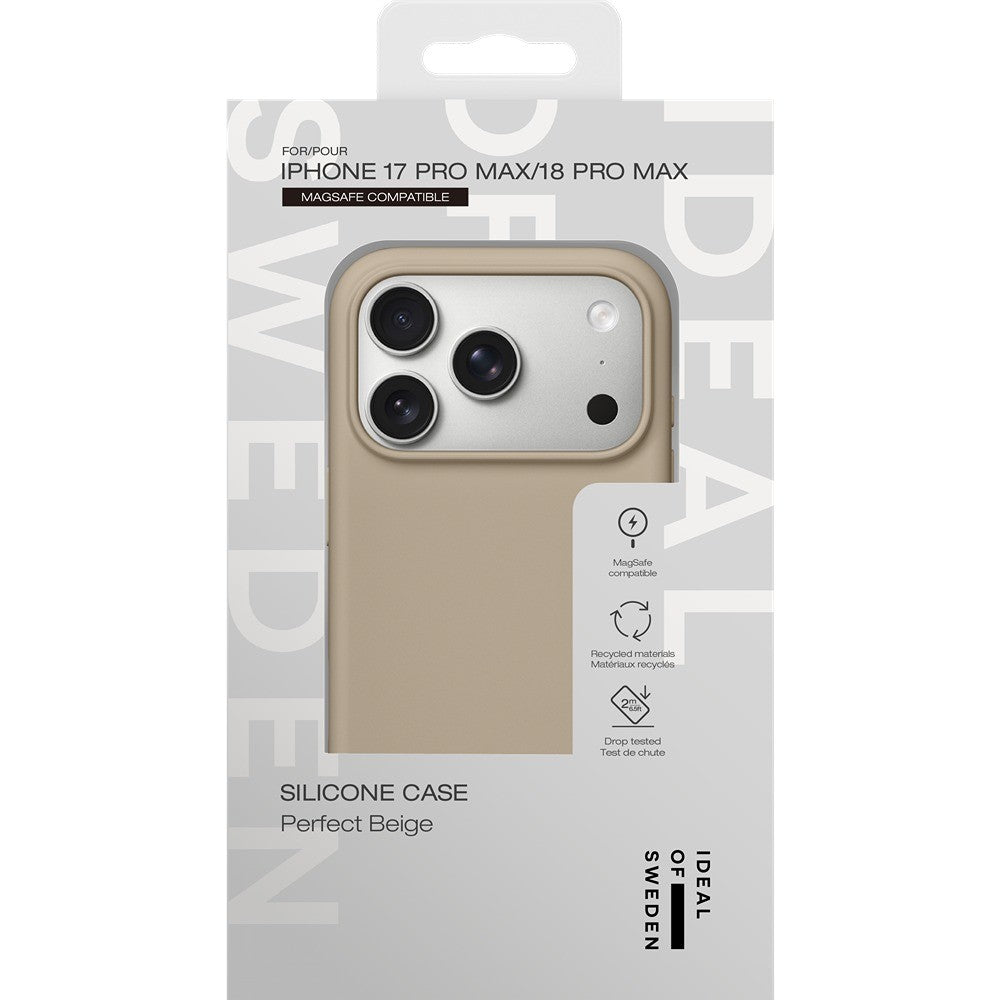 Ideal of Sweden iPhone 17 Pro Max/iPhone 18 Pro Max Cover Silicone Case MagSafe Perfect Beige