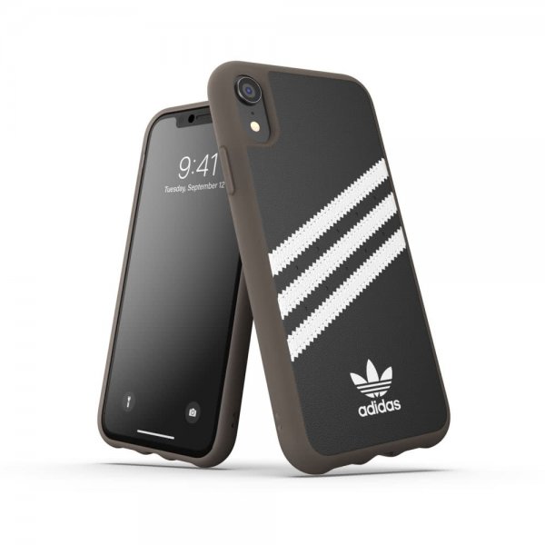 Adidas iPhone Xr Cover OR 3 Stripes Snap Case PU SS19 Sort Hvid