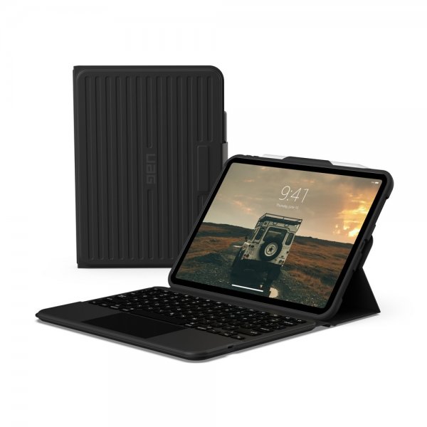 Urban Armor Gear (UAG) iPad 10.9 (10. generation)/iPad 11 (A16) Etui Robust Bluetooth-tastatur med touchpad Nordisk Sort