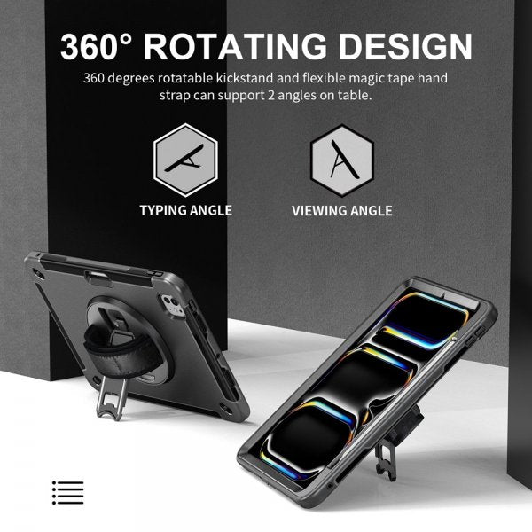 4smarts iPad Pro 11 (M4/M5) Cover Rugged Etui Grip Sort