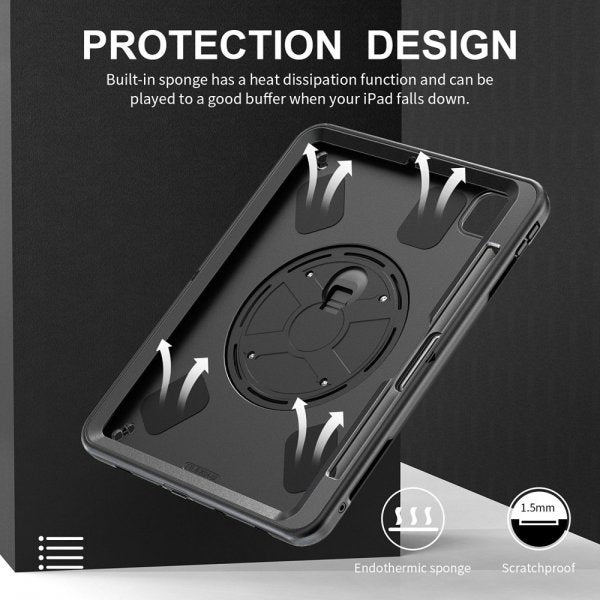 4smarts iPad Pro 11 (M4/M5) Cover Rugged Etui Grip Sort