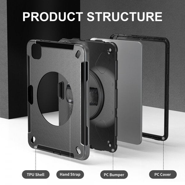 4smarts iPad Pro 11 (M4/M5) Cover Rugged Etui Grip Sort