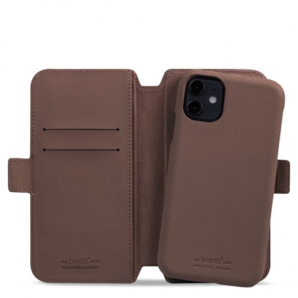 holdit iPhone 11 Pung etui Magnet Stockholm Dark Brown