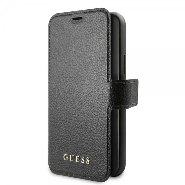 Guess iPhone 11 Pro Cover Lædertekstur Sort