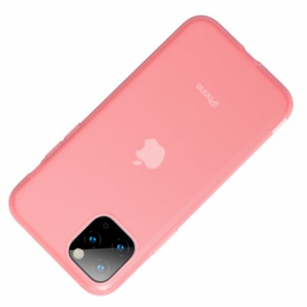 Baseus iPhone 11 Pro Max Cover Jelly Liquid Silikone Gel Rosa