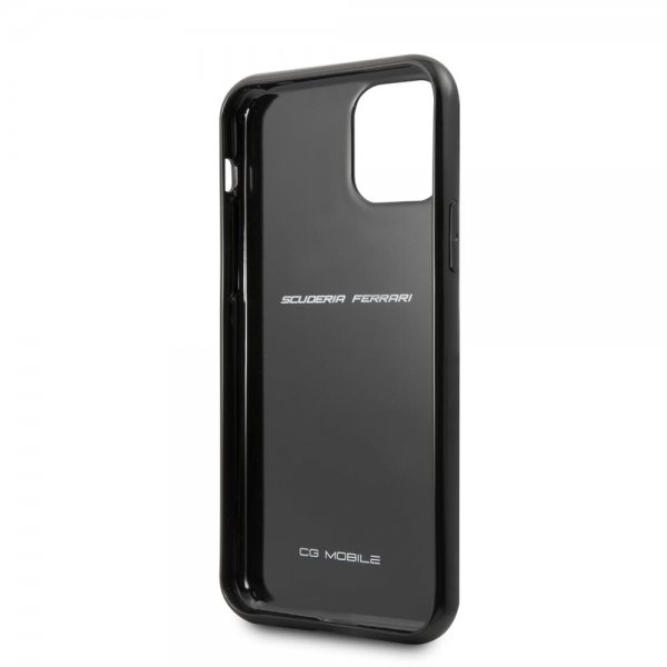 Ferrari iPhone 11 Pro Cover Kulfibertekstur Sort