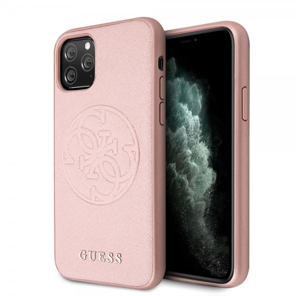 Guess iPhone 11 Pro Cover Saffiano Rosaguld