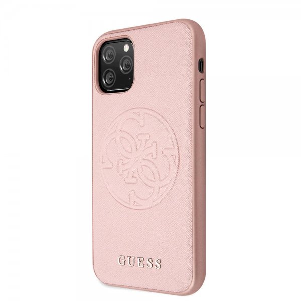 Guess iPhone 11 Pro Cover Saffiano Rosaguld