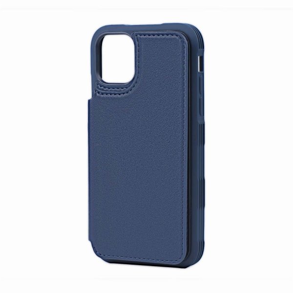 iPhone 11 Pro Cover Udfoldelig Kortholder Blå