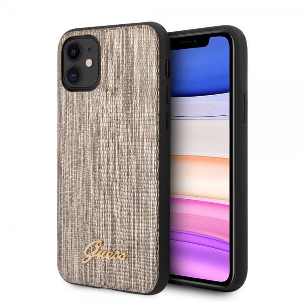 Guess iPhone 11 Cover Lizard Guld