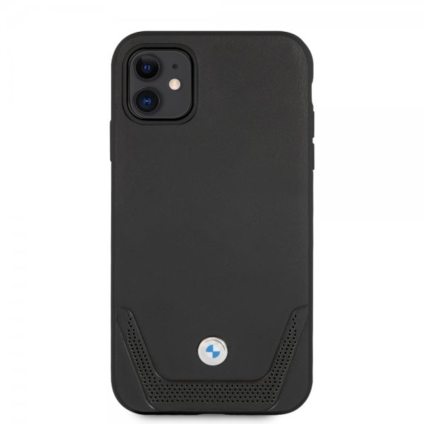 BMW iPhone 11 Cover Logo Perforeret Sort