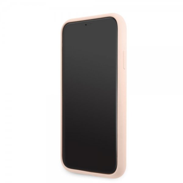 Guess iPhone 11 Cover Metal Triangle Rosa
