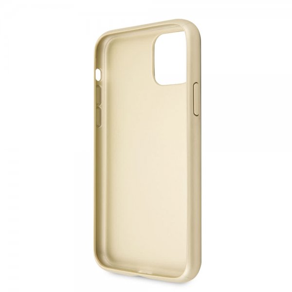 Guess iPhone 11 Cover Saffiano Guld