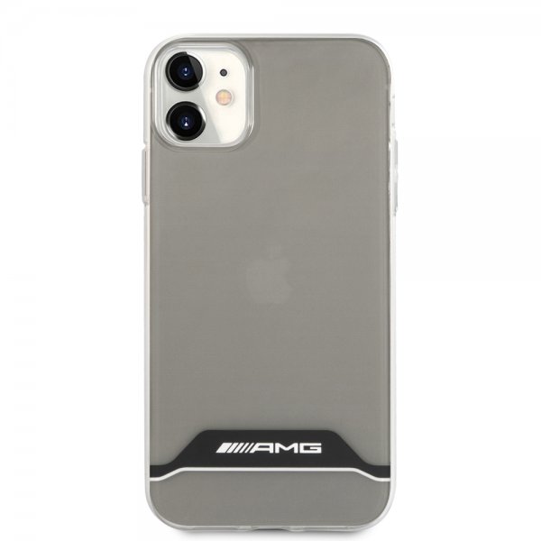AMG iPhone 11 Cover Stripes Horizontal Klar Sort